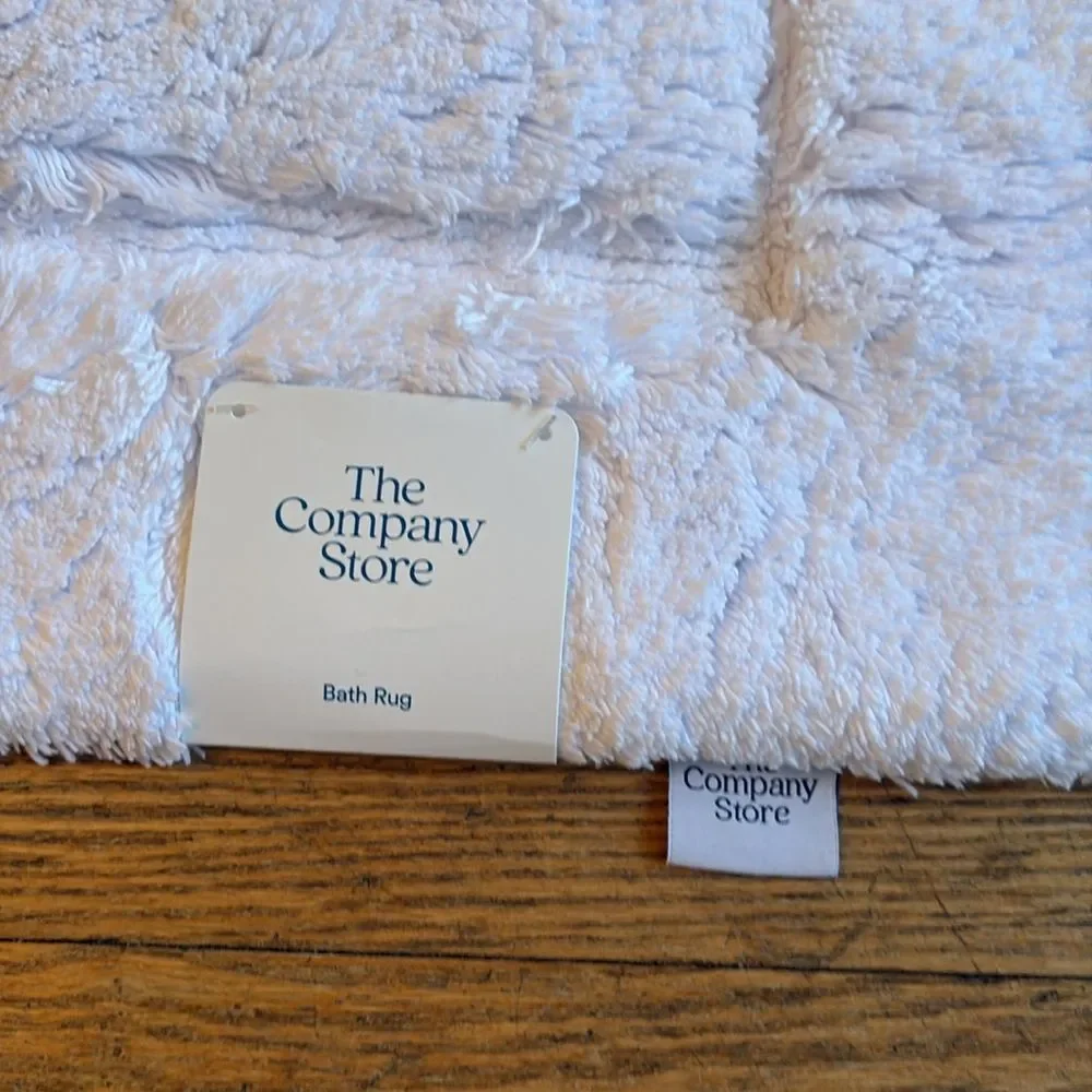 The Company store large white bath rug